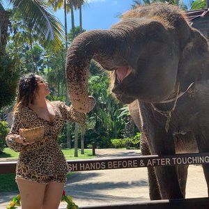 Leopard Romper - Brown